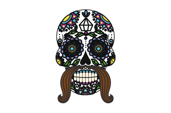 Totenkopf mit Bart